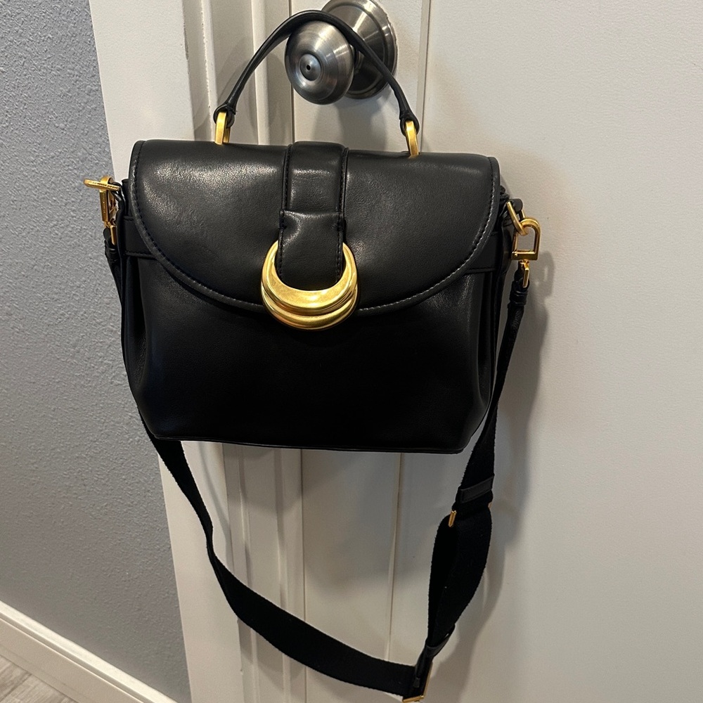 Donna Karan NY Elegant Black Leather Handbag